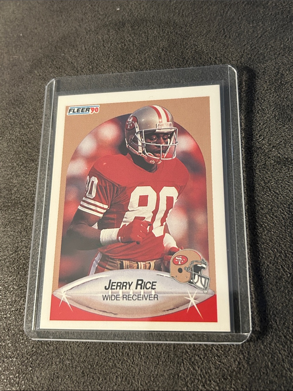 Fleer '90 Jerry Rice Football Card - Red & Gold